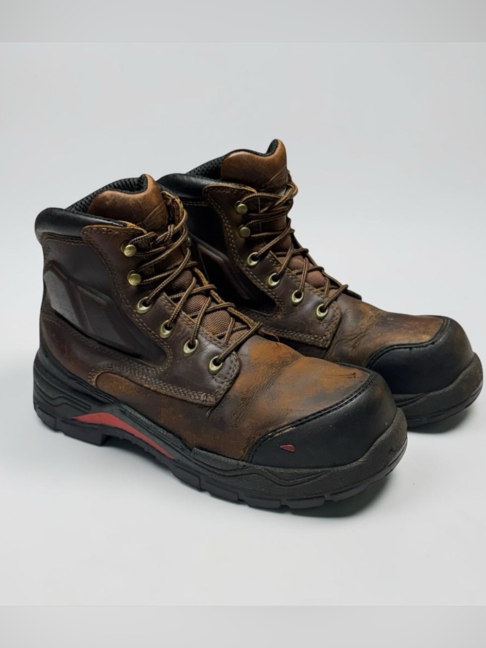 Red Wing King Toe ADC Boots Mens Size 9 Brown Leather Waterproof Safety Toe